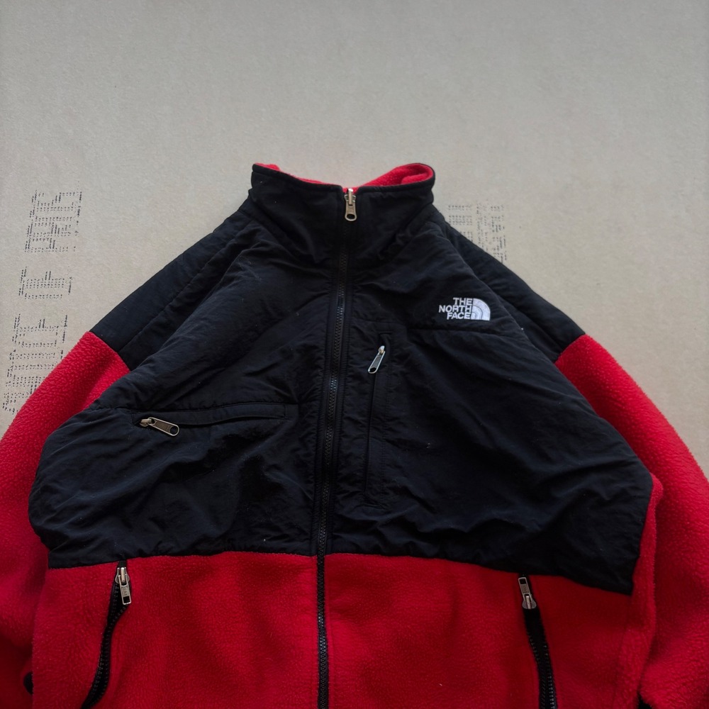 Vintage 90s The North Face‎ Denali Fleece Jacket XL Red Black Made in USA